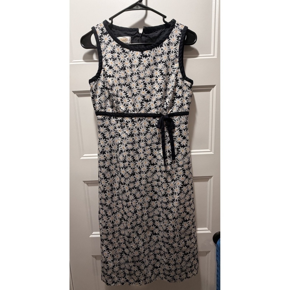 Talbots Daisy Print Sleeveless Empire Waist Dress - Women's Size 4